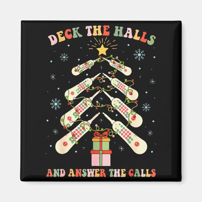 Imán Funny Cna Nurse Christmas Medical Xmas Trees Nursi (Frente)