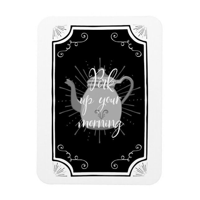 Imán Funny Coffee Antique Kitchen Rótulo (Vertical)