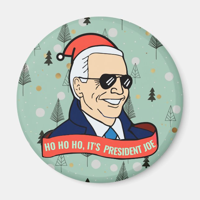 Imán Funny Cómo Su Presidente Joe Biden Navidades Kitch (Frente)