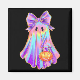 Imán Funny Coquette Bow Ghost Pumpkin Halloween Soky Se