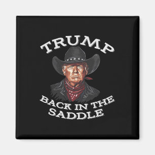 Imán Funny Cowboy Occidental Donald Trump Presidente Ee