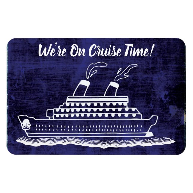 Imán Funny Cruise Ship Cabina Estateroom Marker Blue (Horizontal)