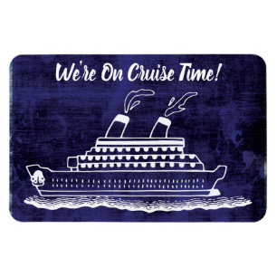 Imán Funny Cruise Ship Esteroom Marker Blue