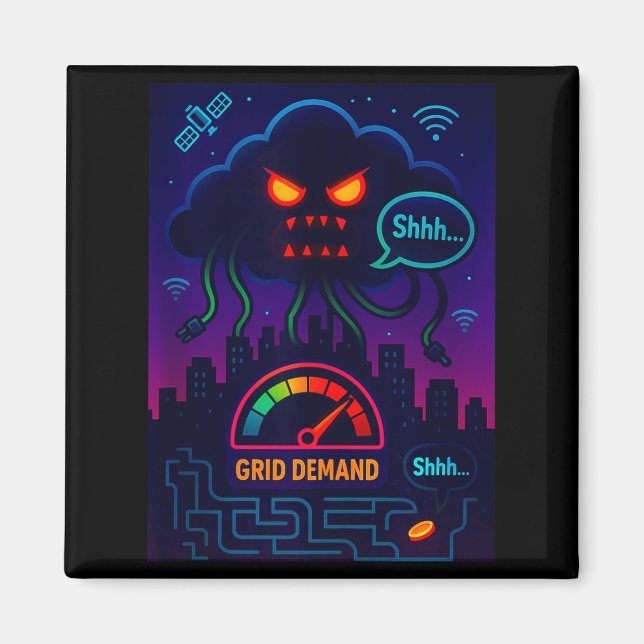 Imán Funny Crypto Energy Environmental Satire Gift Tank (Frente)