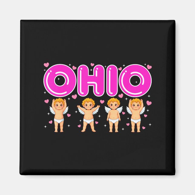 Imán Funny Cud Ohio Midwestern Party O-h-i-o In Valenti (Frente)