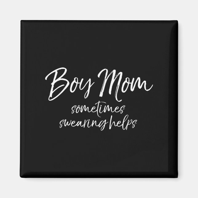Imán Funny Cussing Mother Gift Sometimes Swearing Helps (Frente)