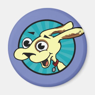 IMÁN FUNNY CUTE DOG ROUND MAGNET