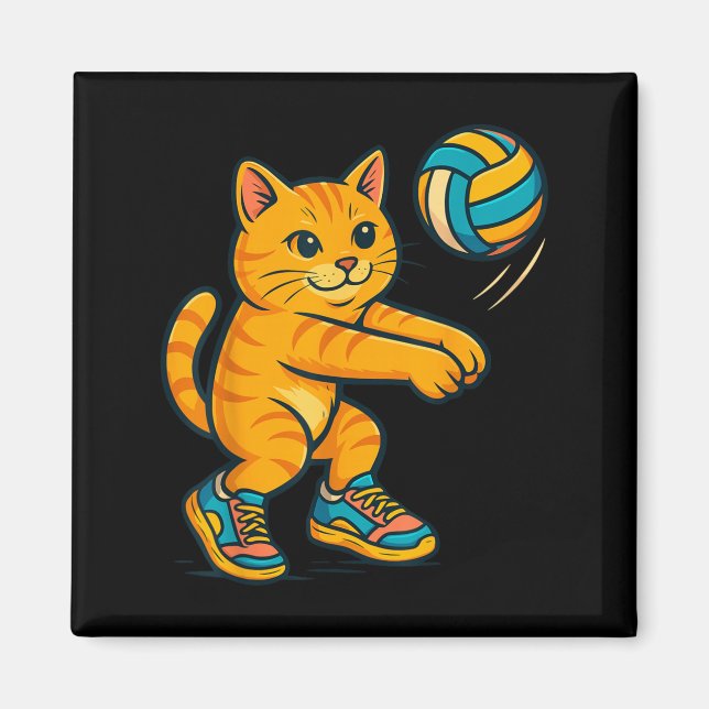 Imán Funny Cute jugador de voleibol Fan Tee Trainer T (Frente)