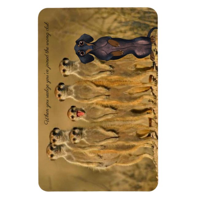 Imán Funny Dachshund Meerkat Magnet (Vertical)