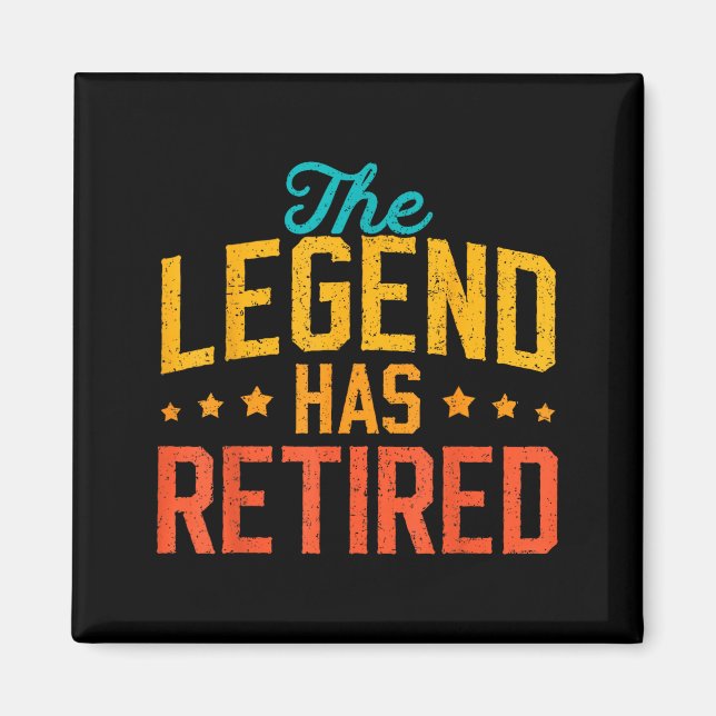 Imán Funny Dad Grandpa Retirement The Legend Has Retire (Frente)