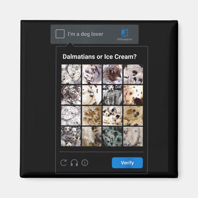 Imán Funny Dalmatian Or Ice Cream Meme Dog Mom Dog Dad  (Frente)