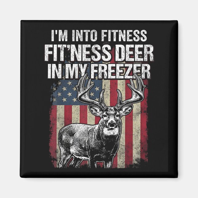 Imán Funny Deer Hunting Art For Men Women Wildlife Hunt (Frente)