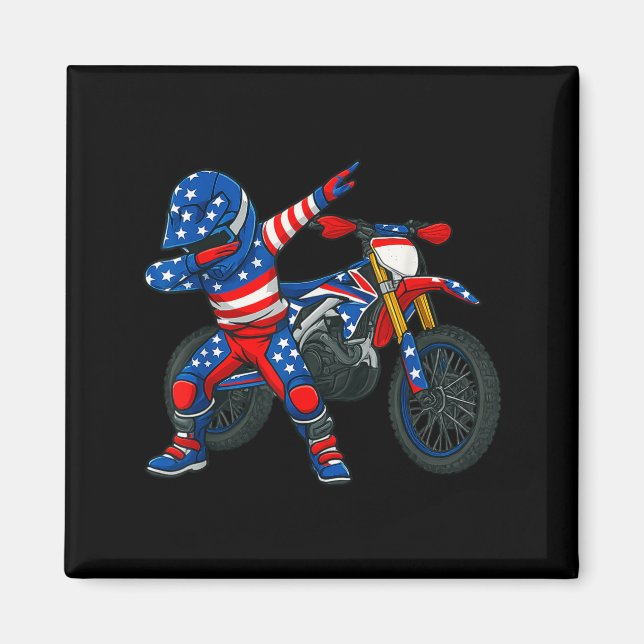 Imán Funny Dirt Bike Art Rider Motocross Motorcycle Dir (Frente)