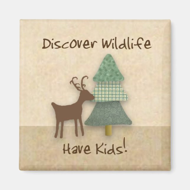 Imán Funny Discover Wildlife Magnet (Frente)