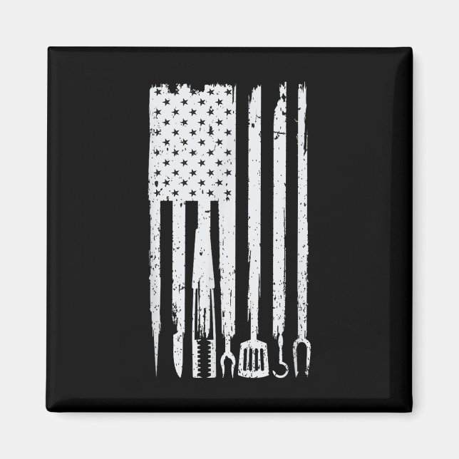 Imán ¡Funny Diseño Bbq! Para Los Aficionados Al Fumador (Frente)