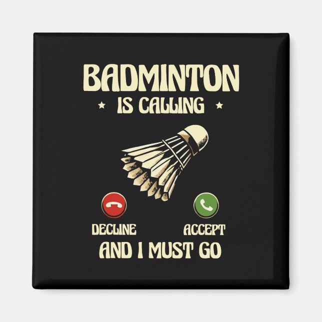 Imán Funny Dminton Player Love Shuttle Design 28 (Frente)