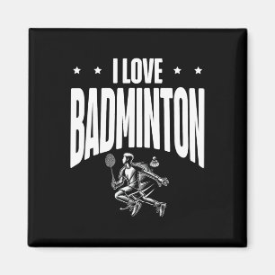 Imán Funny Dminton Player Love Shuttle Diseño 7