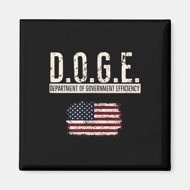 Imán Funny Doge Departamento De Eficiencia Gubernamenta (Frente)