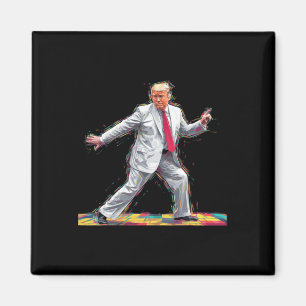 Imán Funny Donald Trump Disco Dancing 60's Presi de los