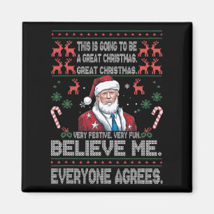 Imán Funny Donald Trump Feliz Navidad Pajamas Ho