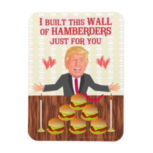Imán Funny Donald Trump Hamberders Wall El día de San V