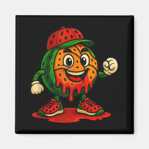 Imán Funny Drin Watermelon Basketball Watermelon Da