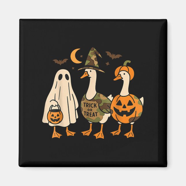 Imán Funny Duck Duck Boo Halloween Costume Duck  (Frente)