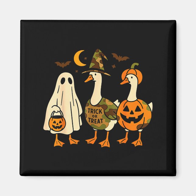 Imán Funny Duck Duck Boo Halloween Costume Duck  (Frente)
