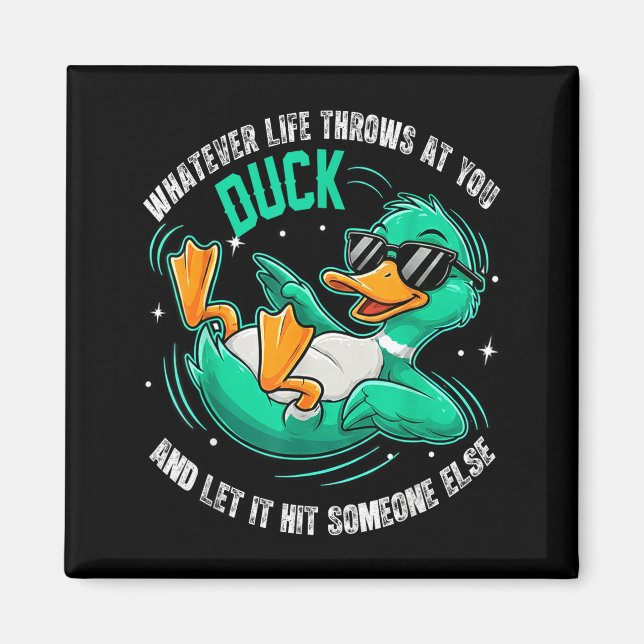 Imán Funny Duck Graphic Tees Men Women Teens Funny Quot (Frente)