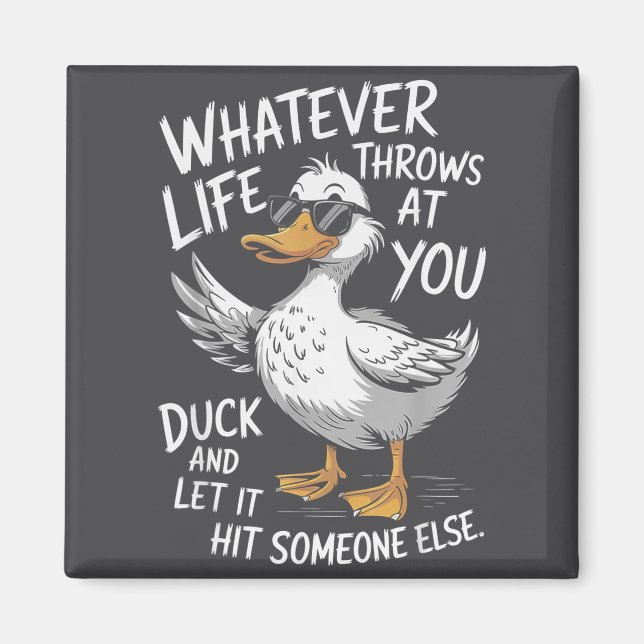Imán Funny Duck Shirt Funny Quote Graphic Tees For Men  (Frente)