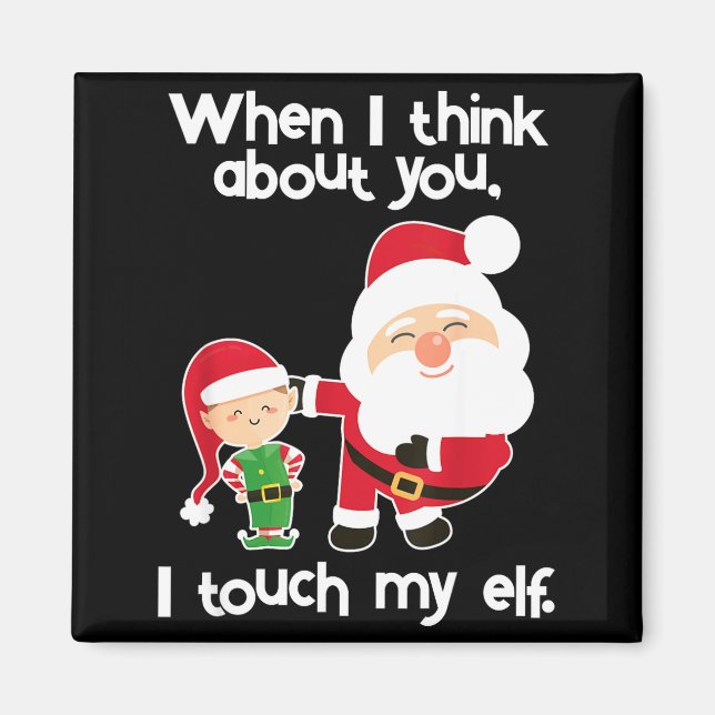Imán Funny Elf Inappropriate Adult Humor Christmas Gift (Frente)