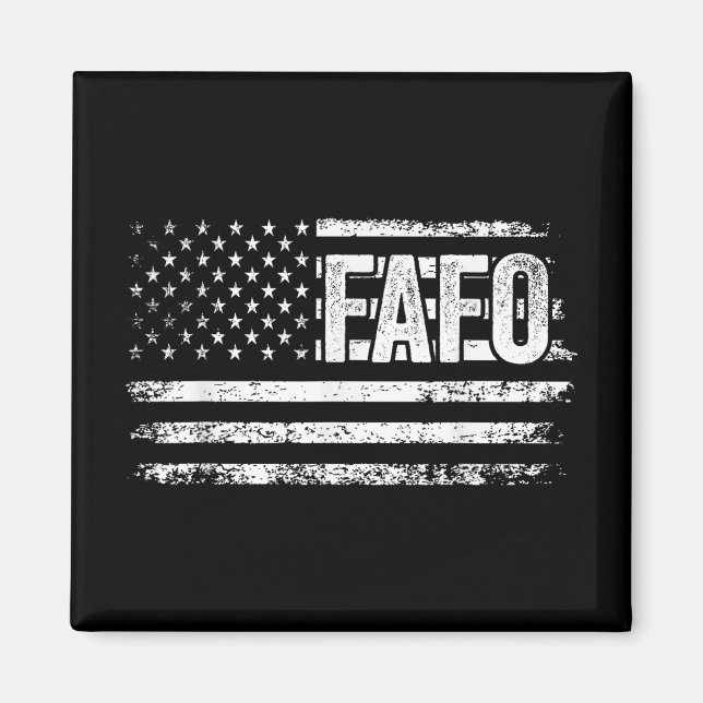 Imán Funny Fafo Trump Bandera Estadounidense Fafo Bande (Frente)