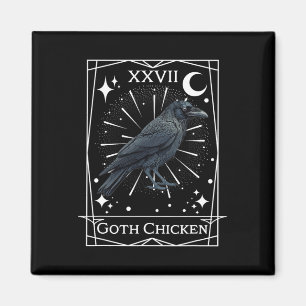 Imán Funny Fairycore Tarot Brujería Gótica Pollo De