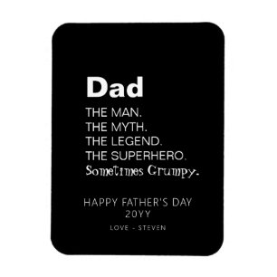 Imán Funny Fathers Day Cita Diversión Tarjeta Personali