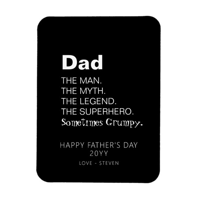 Imán Funny Fathers Day Cita Diversión Tarjeta Personali (Vertical)