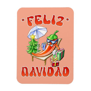 Imán Funny Feliz Navidad Navidad Chili
