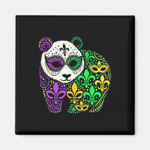 Imán Funny Festival Panda Mardi Gras Carnaval Mujeres M