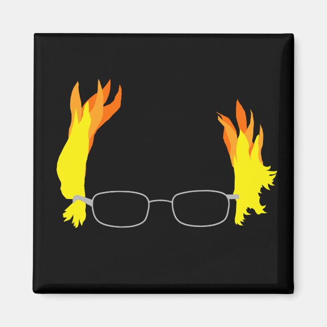 Imán Funny Fiery Hair Bernie Sanders (Frente)