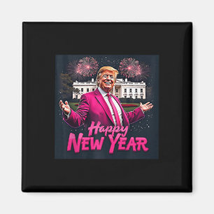 Imán Funny Fiesta de año nuevo Trump 2025 Año nuevo Tru