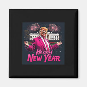 Imán Funny Fiesta de año nuevo Trump 2025 Año nuevo Tru