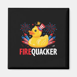 Imán Funny Firecracker Duck 4 De Julio