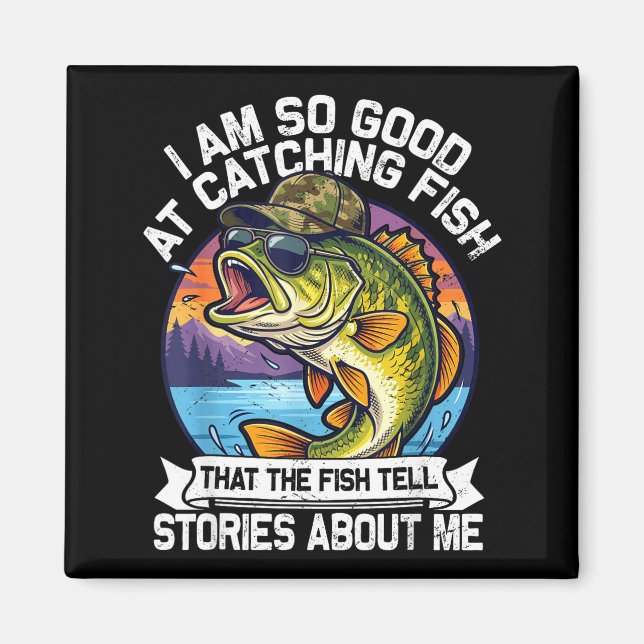 Imán Funny Fishing Dad Men Funny Reel Cool Fish B Fishi (Frente)