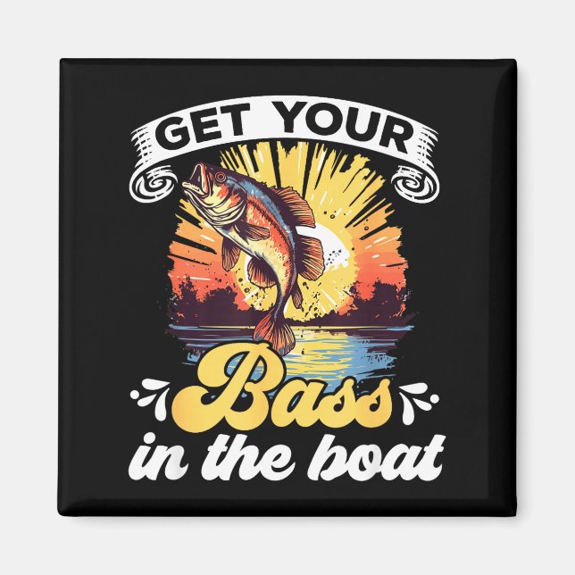 Imán Funny Fishing Quote Hooked On B Fishing  (Frente)