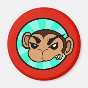 IMÁN FUNNY FRUSTRATION MONKEY ROUND MAGNET