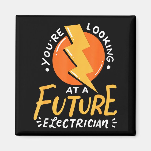 Imán Funny Future Electrician Electrical Engineer  (Frente)