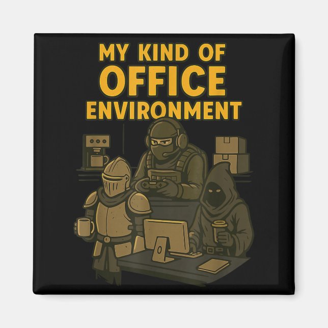 Imán Funny Gamer Office Work Sarcasm Gamer Nerd Office  (Frente)