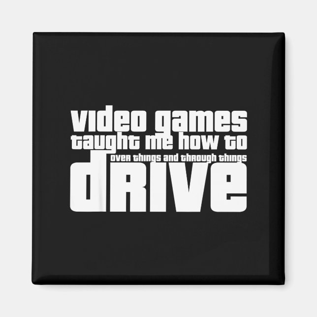Imán Funny Gaming New Driver Video Game Driving Instruc (Frente)