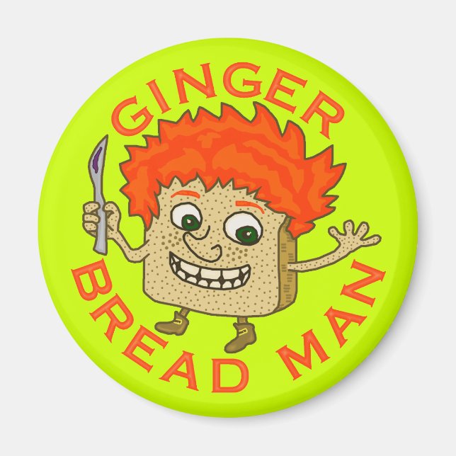 Imán Funny Ginger Bread Man Navidades Pun (Frente)