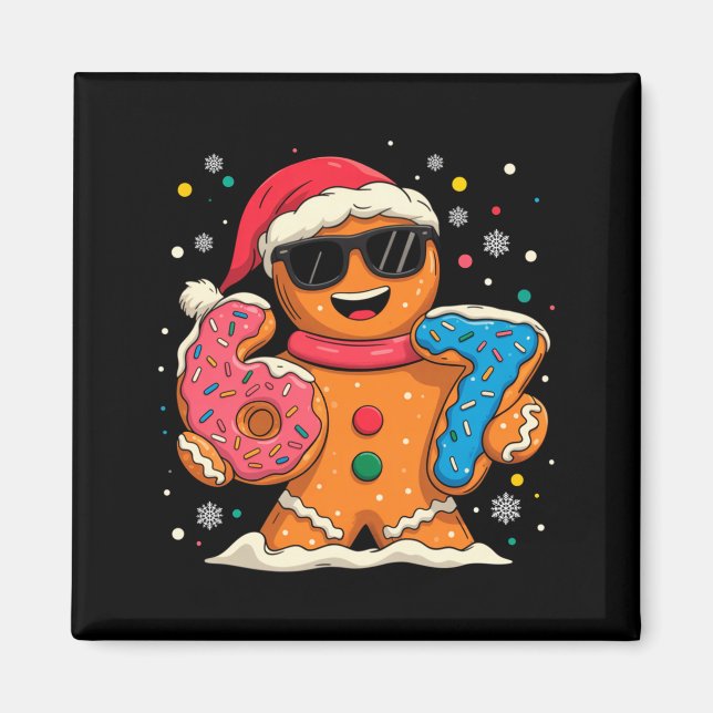 Imán Funny Gingerbread Six Seven 67 Ice Cream Drip Chri (Frente)