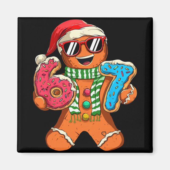 Imán Funny Gingerbread Six Seven 67 Meme Ice Cream Chri (Frente)